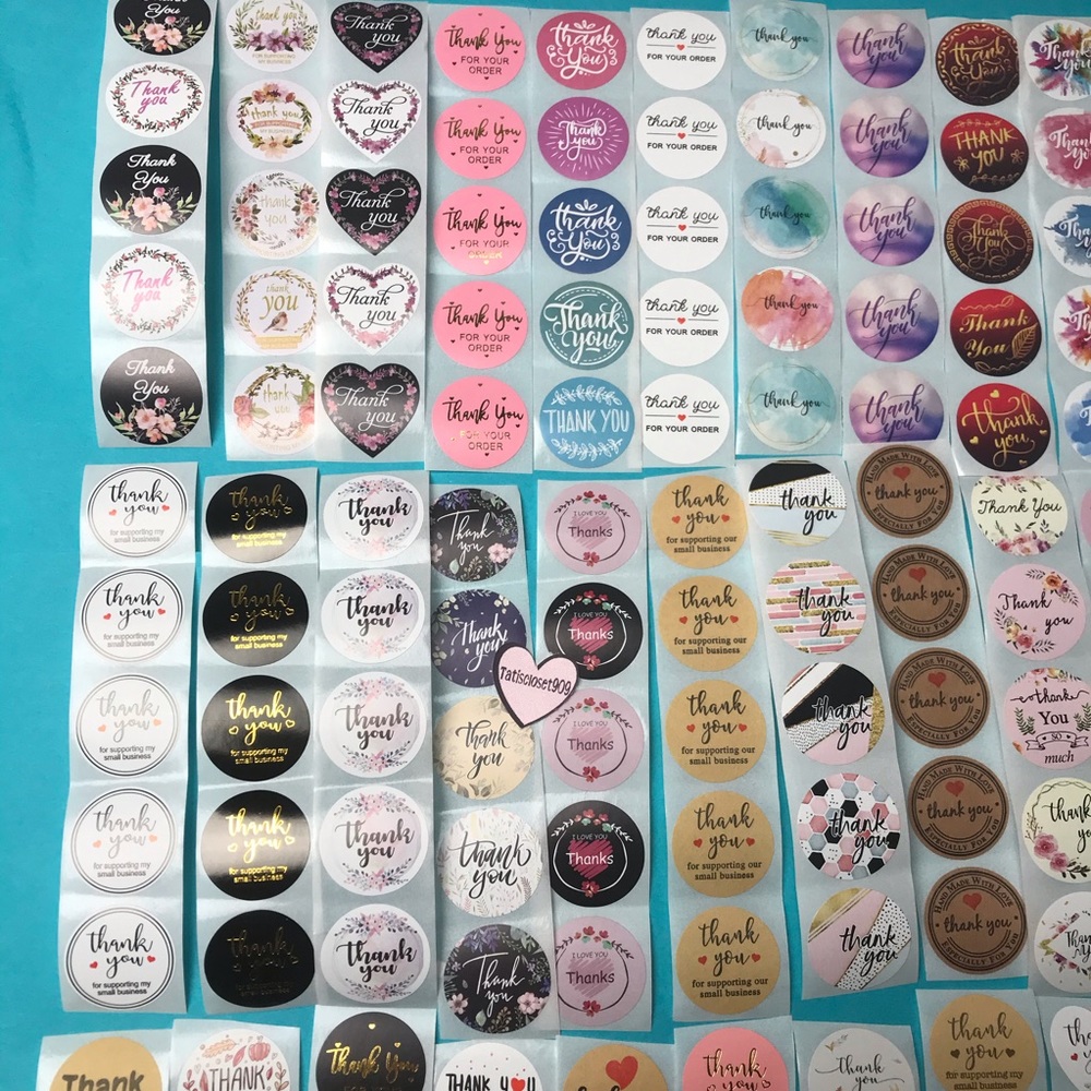 200 assorted thank you stickers 1” - Picture 7 of 14